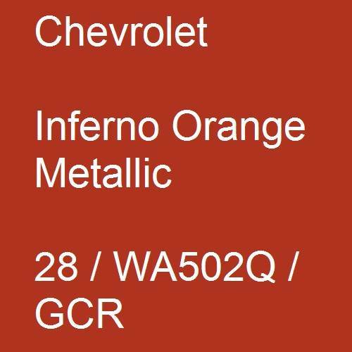 Chevrolet, Inferno Orange Metallic, 28 / WA502Q / GCR.